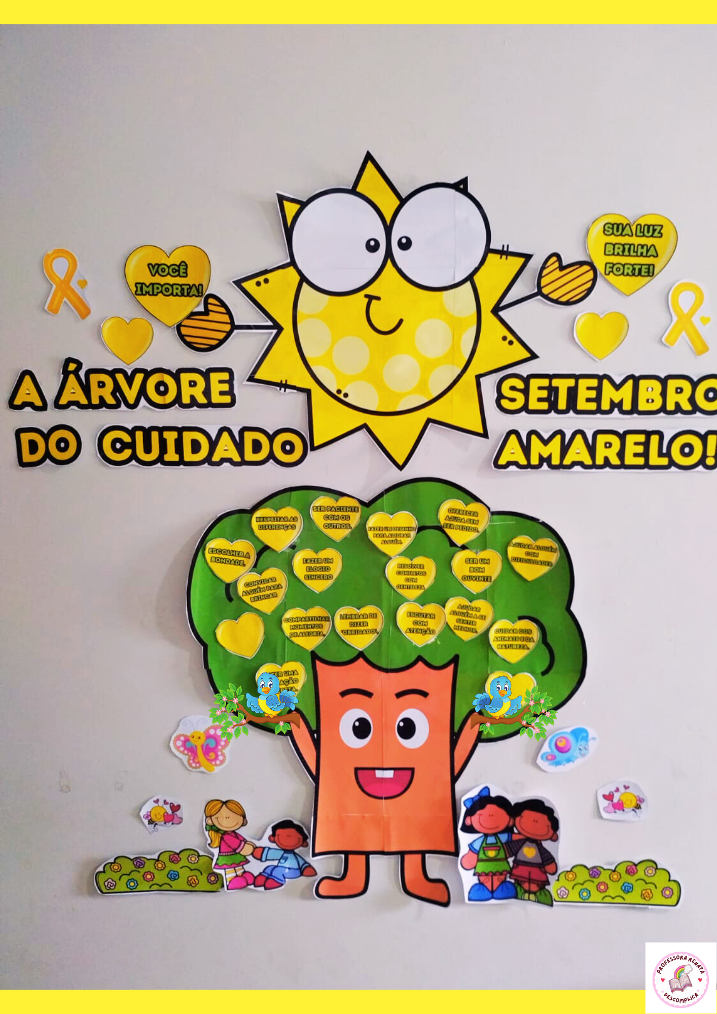 CRIANÇAS, GRAMAS, BORBOLETAS, PÁSSAROS E ABELHAS SETEMBRO AMARELO (2)