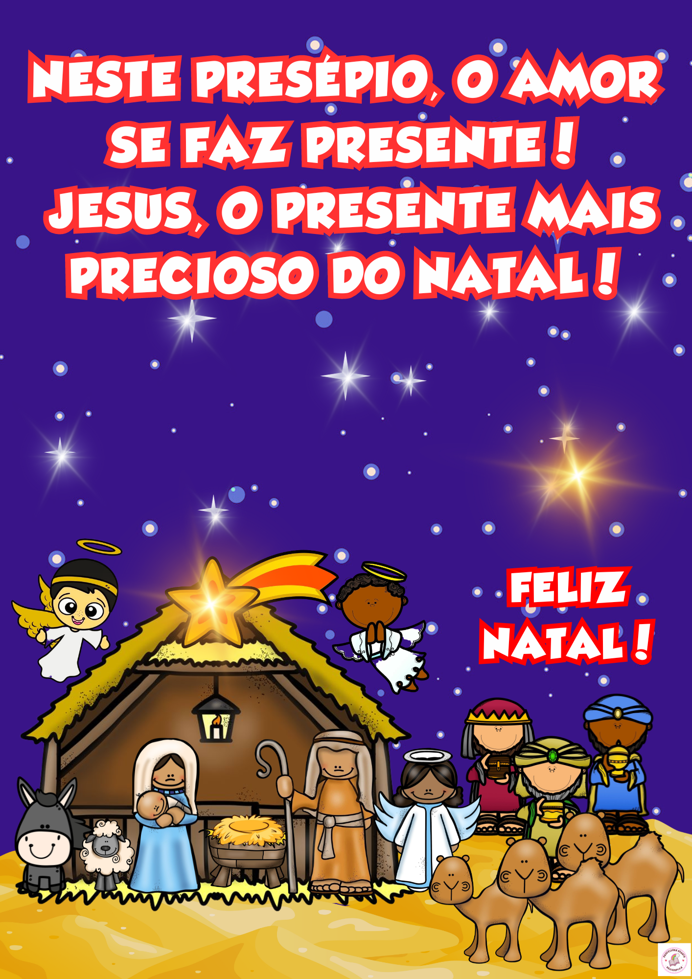 AREIA DO PAINEL INTERATIVO PRESÉPIO DE NATAL